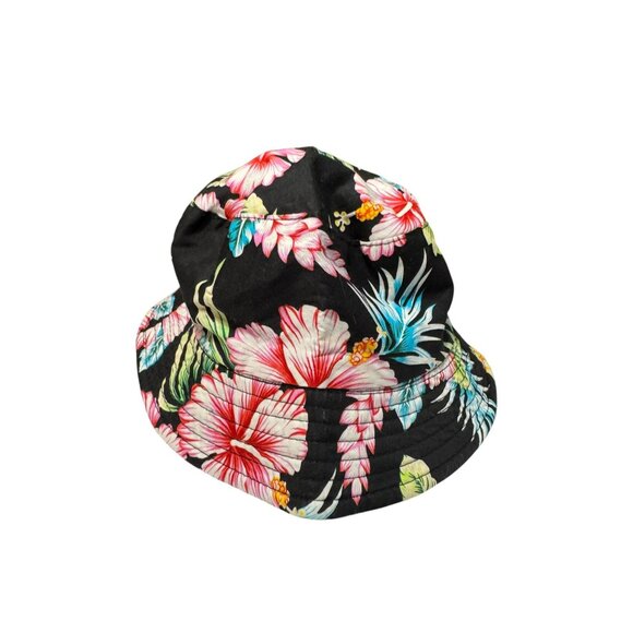 Reversible Black Floral & Solid Bucket Hat For Unisex Lightweight - Picture 10 of 14